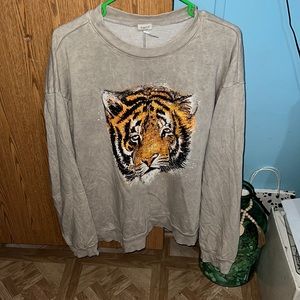Acid wash Tiger Sweatshirt